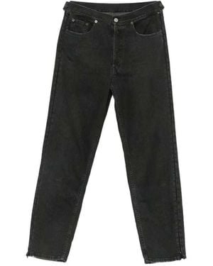 MM6 by Maison Margiela Straight Leg Jeans With Zip - Black