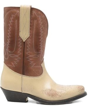 Golden Goose Wish Star Leather Boots - Brown