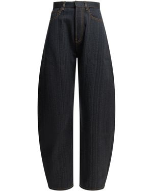 Alaïa "Rund"-Jeans mit weitem Bein - Blau