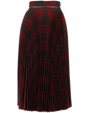 Burberry Embroidered Jersey Skirt - Purple