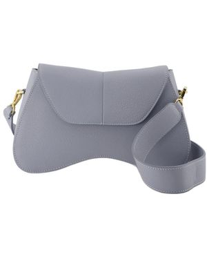 Elleme Space Hobo Bag Grey/Blue Leder - Grau