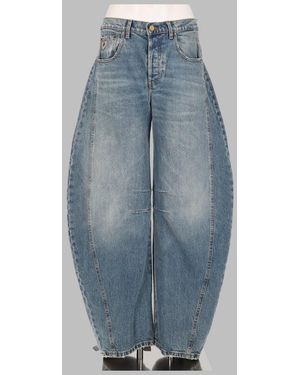 Lois High-Waisted Barrel-Leg Jeans - Blue
