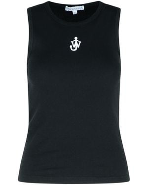 JW Anderson Jw Anderson 'Anchor' Cotton Top Top - Nero
