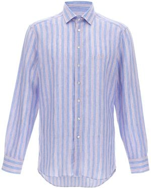 Etro Leinenhemd - Blau