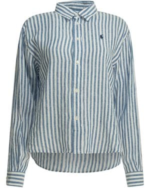 Polo Ralph Lauren Casual Relax Fit Shirt With Logo - Blue
