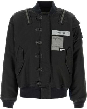 Yohji Yamamoto Bomber X Neighborhood In Denim Nero - Black
