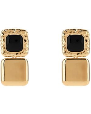 Self-Portrait 'Mottled Tiered' Earrings - Black