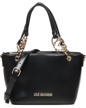 Love Moschino Jewel Tote Bag With Detail - Black