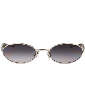 Bottega Veneta Round Sunglasses Bv1386 S 003 - Metallic