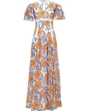 Le twins 'Rosellina' langes Kleid - Weiß
