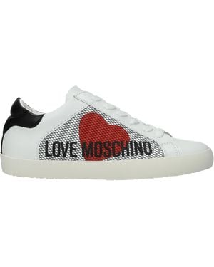 Love Moschino Trainers Donna Pelle Bianco - White