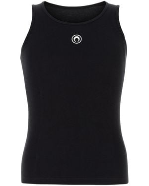 Marine Serre Moon Cotton Tank Toque - Negro