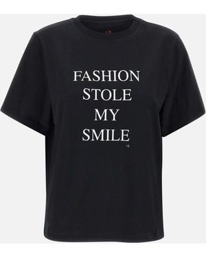 Tシャツ・カットソー Victoria Beckham Logo embroidery t-shirt Victoria Beckham logo-embroidered Cotton T-shirt | White