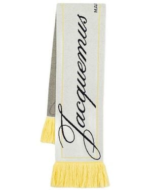 Jacquemus L'Echarpe liga écharpe laine jaune - Métallisé