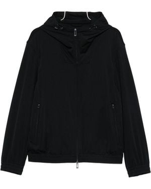 Emporio Armani Nylon Hooded Jacket - Black