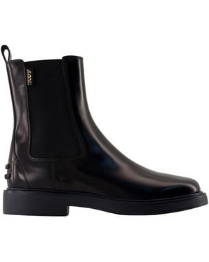 Tod's Chelsea Knöchelstiefel Tod 's Lederschwarz