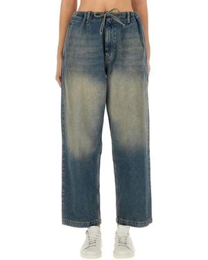 Moschino Cotton Denim Trousers - Blue