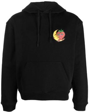 Sky High Farm Printed Cotton Hoodie - Black