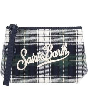 MC2 Saint Barth Aline Mini Wool Tartan 6110 Emb - Blue