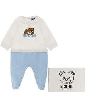 Moschino Mini Cotton Jumpsuit Set - Blue