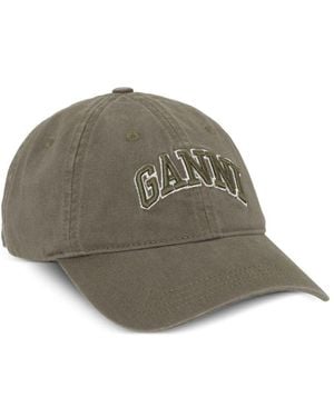 Ganni Pet Met Geborduurd Logo - Bruin