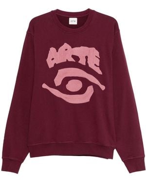 Arte' Kunst von Antwerpen Eye Front Crewneck - Schwarz
