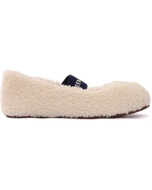 Moon Boot Mb Shearling Ballerina - Natur