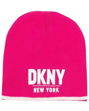 DKNY Beanie Logo - Pink