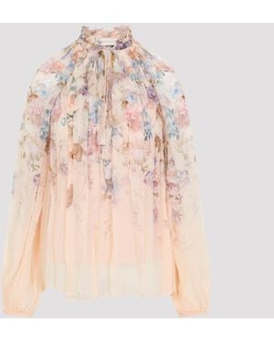 Zimmermann Valiant Billow-blouse - Roze