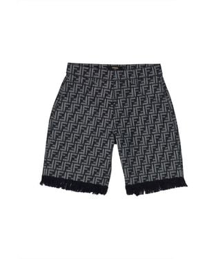 Fendi Denim Bermuda Shorts - Gray