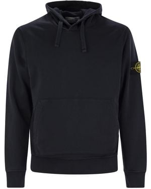 Stone Island Hoodie mit Steininselabzeichen - Blau