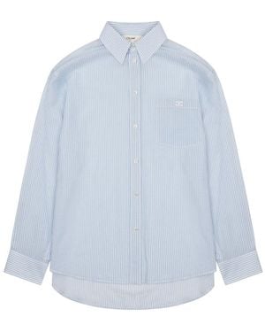 Celine Striped Cotton Shirt For - Blue