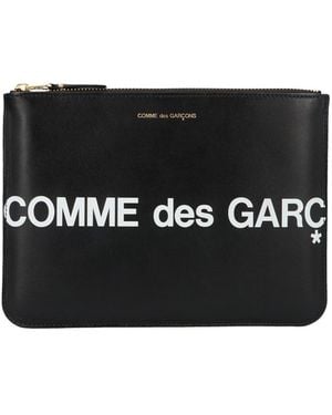 Comme des Garçons Huge Logo Portafogli Nero-Donna