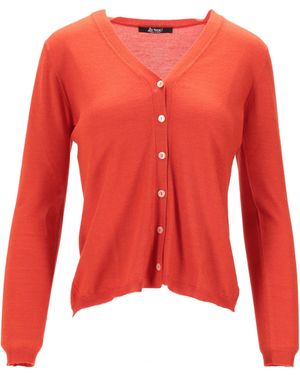 LA ROSE V Vest Cash/zijde Oranje - Rood