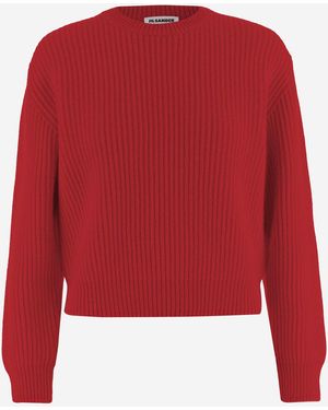 Jil Sander Wollen Trui - Rood