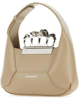 ショルダーバッグ・ポシェット Alexander Mcqueen Leather The Jewelled Hobo Shoulder Bag Alexander McQueen The Jewelled Hobo Leather Mini Bag | Black