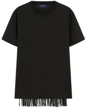 Sportmax Fringed T-Shirt - Black