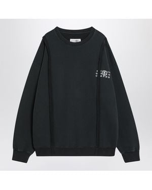 MM6 by Maison Martin Margiela Sweatshirt With Numeric Logo In - Black