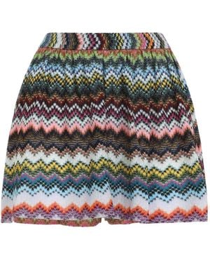 Missoni High-Waisted Shorts With Chevron Pattern - Gray