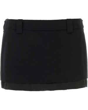 関税・送料込 MIU MIU Midnight blue wool blend ミニスカート 関税・送料込 MIU MIU Midnight blue wool blend ミニスカート