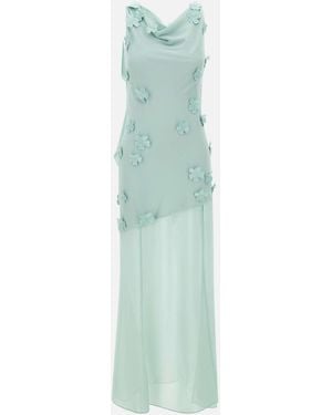 ROTATE BIRGER CHRISTENSEN Rotar Birger Christensen Maxi Waterfall Vestido con aplicacións - Verde