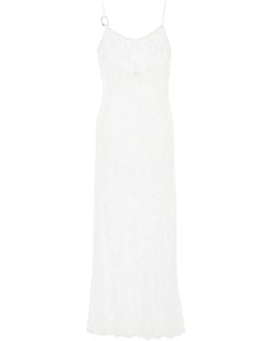 Oséree Bridal Lace O Gem Slip Dress - White