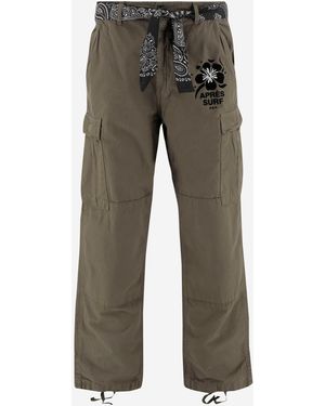 APRÈS SURF Cotton Cargo Trousers - Grey