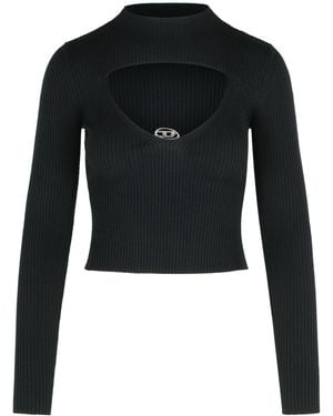DIESEL 'olina' schwarzer Wollpullover