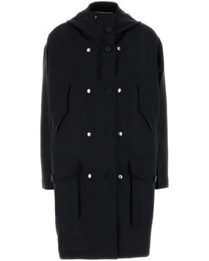 Prada Mohair Blend Overcoat - Blue
