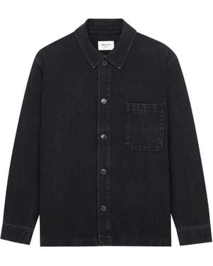 Saint Laurent Denim Cotton Overshirt - Blue