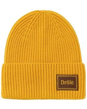 Drole de Monsieur Le Bonnet Laine Cap - Giallo