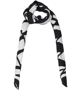 Dolce & Gabbana Luxuriöser Seidenlogo-Foulard - Schwarz
