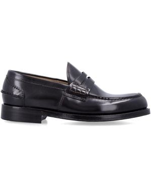 Green George Flat Shoes - Black