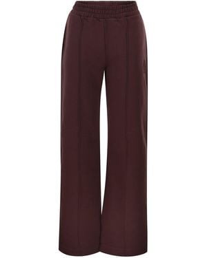 Dondup Wide Leg Sweatpants With Logo - Purple
